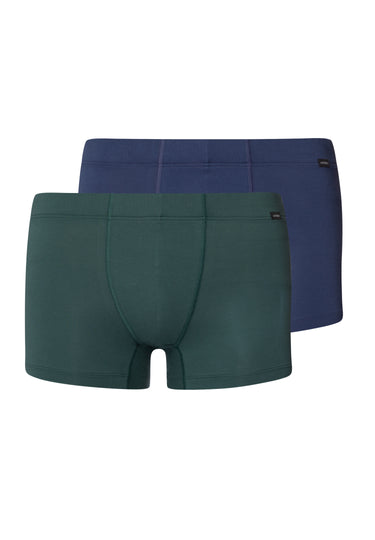 Cotton Essentials 2 Pack Boxer Brief With Covered Waistband | Herb Tea / Vint Indigo 73079-3022